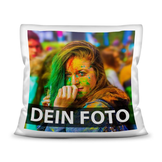 Fotokissen Wei&szlig; selbst gestalten