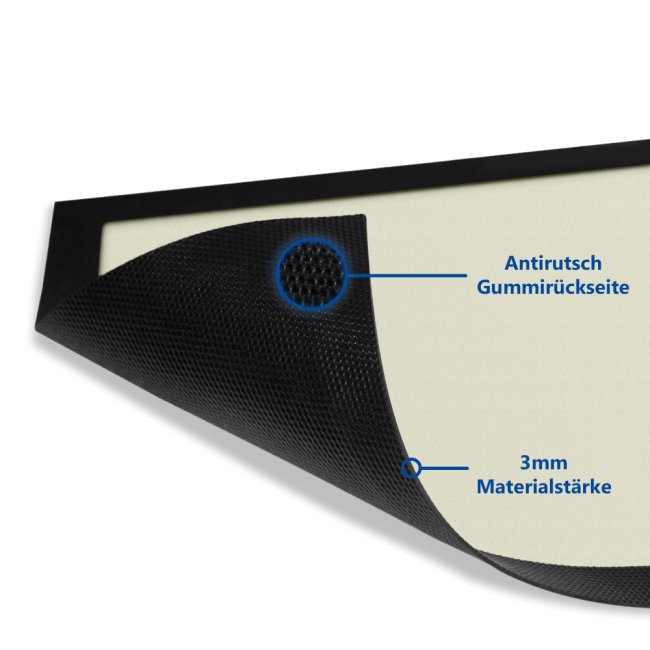 Fussmatte mit Gummirand - 60 x 40 cm