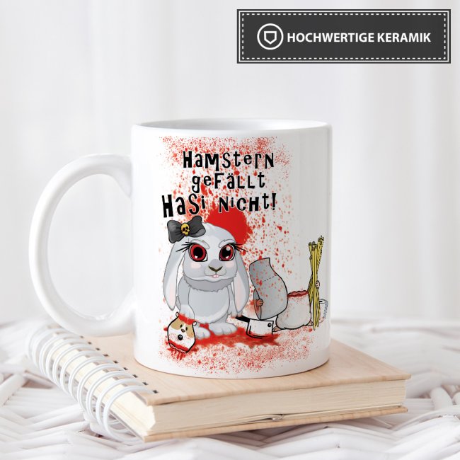 Anti-Hamster-Tasse B&ouml;ses Hasi mit Spruch - Hamstern