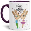 Tasse Hasenliebe - like nobunny else - Hasenpaar - Innen...