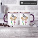 Tasse Hasenliebe - like nobunny else - Hasenpaar - Innen...