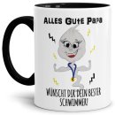 Lustige Tasse mit Spruch f&uuml;r Papa - Bester Schwimmer...