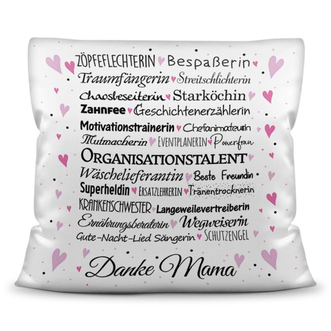 Kissen mit Spruch f&uuml;r Mama - Danke Mama