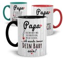 Lustige Tasse mit Spruch f&uuml;r Papa - Dein Engel-Dein...