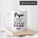 Lustige Tasse mit Spruch f&uuml;r Papa - Dein Engel-Dein...