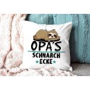 Kuschel-Kissen mit Spruch f&uuml;r Opa - Opas Schnarch-Ecke