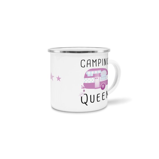 Emaille Tasse - Camping Queen - 300 ml