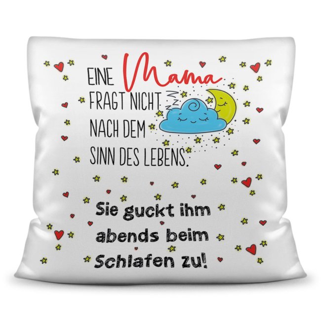 S&uuml;&szlig;e Kissen mit Spruch - Leben einer Mama