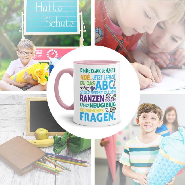 Tasse f&uuml;r Kinder zur Einschulung - Kindergartenzeit ad&eacute;