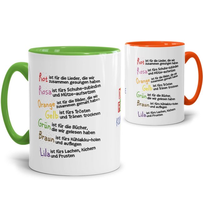 Tasse f&uuml;r Kinder mit Spruch zum Kitaabschied - Danke f&uuml;r die Kitazeit