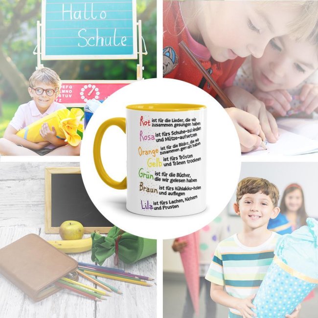 Tasse f&uuml;r Kinder mit Spruch zum Kitaabschied - Danke f&uuml;r die Kitazeit