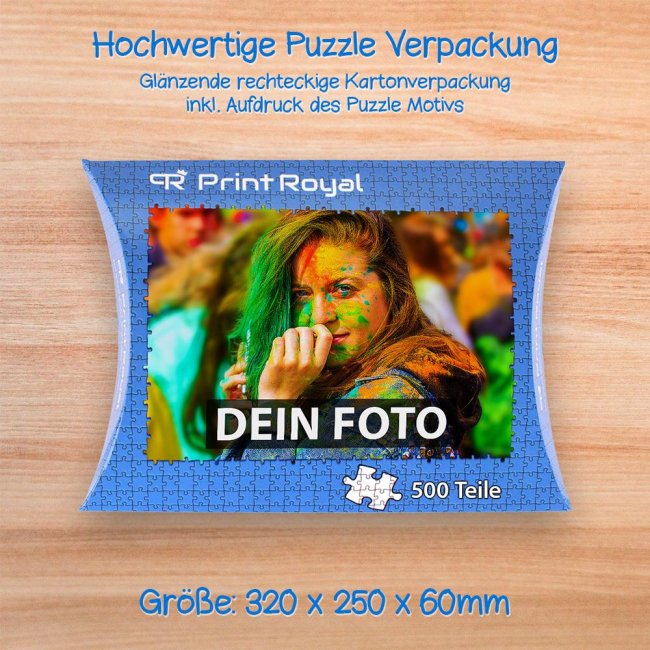 Fotopuzzle - 500 Teile inkl. bedrucktem Karton