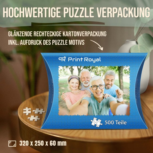 Fotopuzzle - 500 Teile inkl. bedrucktem Karton