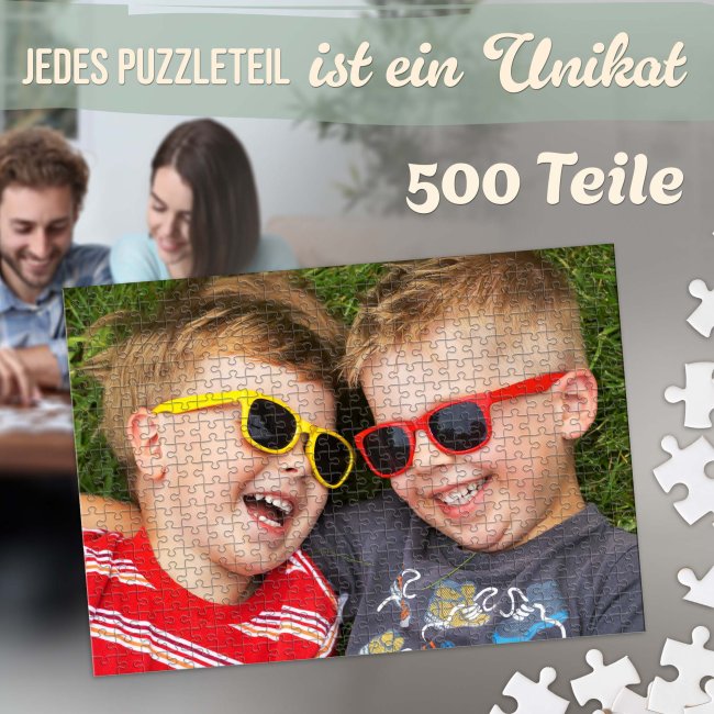 Fotopuzzle - 500 Teile inkl. bedrucktem Karton