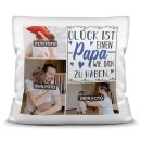 Kissen f&uuml;r Papa - Fotocollage mit drei Fotos zum...