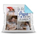 Kissen f&uuml;r Papa - Fotocollage mit drei Fotos zum...