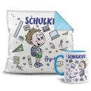 Geschenk-Set zur Einschulung - Kissen und Tasse Schulkind...