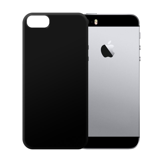 Bedruckte Handyh&uuml;lle f&uuml;r Apple iPhone SE 1.Gen - Silikoncase Schwarz