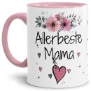 Tasse mit sch&ouml;nem Blumenmotiv - Allerbeste Mama -...