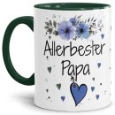 Tasse mit sch&ouml;nem Blumenmotiv - Allerbester Papa -...