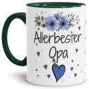 Tasse mit sch&ouml;nem Blumenmotiv - Allerbester Opa -...