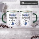 Tasse mit sch&ouml;nem Blumenmotiv - Allerbester Opa -...