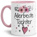 Tasse mit sch&ouml;nem Blumenmotiv - Allerbeste Tochter -...