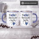 Tasse mit sch&ouml;nem Blumenmotiv - Allerbester Neffe -...