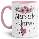 Tasse mit sch&ouml;nem Blumenmotiv - Allerbeste Uroma -...