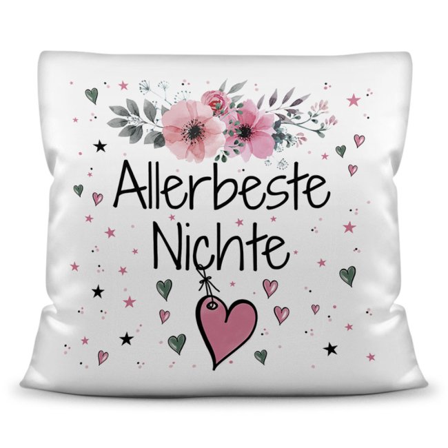 Kissen inkl. Kissenf&uuml;llung mit Spruch - Allerbeste Nichte - Kissen Polyester - Wei&szlig;