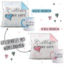 Geschenk-Set Namenstasse und Kissen - Weltliebste/r mit...