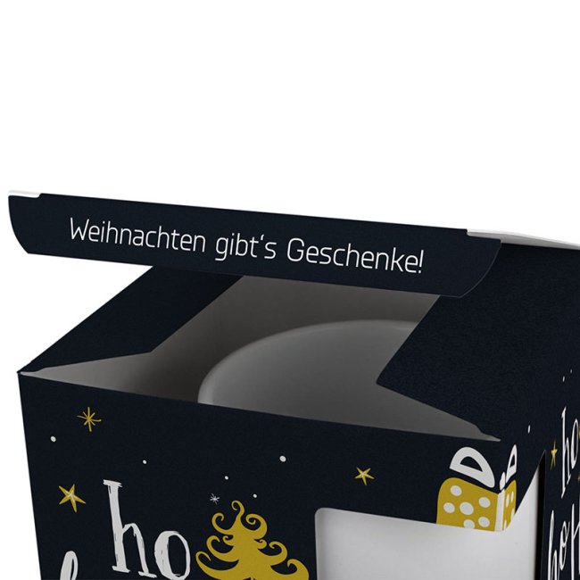 Verpackung Frohe Weihnachten - HO HO HO schwarz