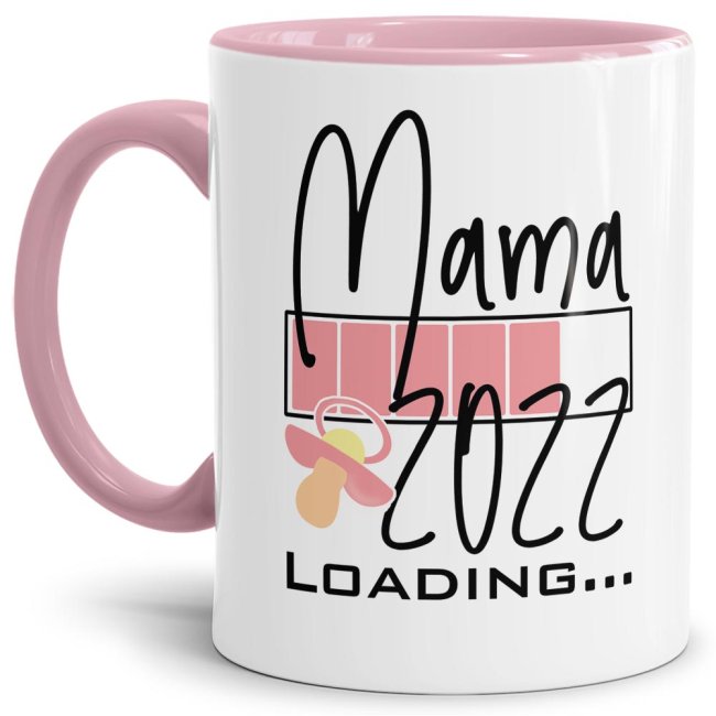 Tasse Loading - Du wirst Mama 2022 - Rosa