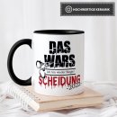 Tassen mit Spruch - Scheidung - Das wars!