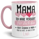 Tasse von WUNSCHNAME - F&uuml;r Mama von einem Kind -...