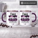 Tasse von WUNSCHNAME - F&uuml;r Oma von einem Kind -...