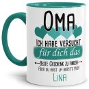 Tasse von WUNSCHNAME - F&uuml;r Oma von einem Kind -...