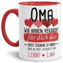 Tasse von WUNSCHNAMEN - F&uuml;r Oma von mehr Kindern -...