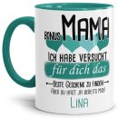 Tasse von WUNSCHNAME - F&uuml;r Bonus-Mama von einem Kind...