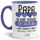 Tasse von WUNSCHNAME - F&uuml;r Papa von einem Kind -...