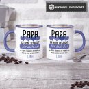 Tasse von WUNSCHNAME - F&uuml;r Papa von einem Kind -...