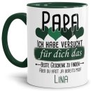 Tasse von WUNSCHNAME - F&uuml;r Papa von einem Kind -...