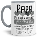 Tasse von WUNSCHNAMEN - F&uuml;r Papa von mehr Kindern -...
