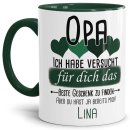 Tasse von WUNSCHNAME - F&uuml;r Opa von einem Kind -...