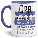 Tasse von WUNSCHNAMEN - F&uuml;r Opa von mehr Kindern -...