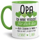 Tasse von WUNSCHNAMEN - F&uuml;r Opa von mehr Kindern -...