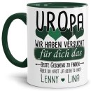 Tasse von WUNSCHNAMEN - F&uuml;r Uropa von mehr Kindern -...