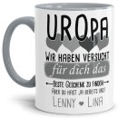 Tasse von WUNSCHNAMEN - F&uuml;r Uropa von mehr Kindern -...