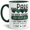 Tasse von WUNSCHNAMEN - F&uuml;r Bonus-Papa von mehr...