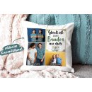 Kissen mit F&uuml;llung - Fotocollage - GL&Uuml;CK - zum...